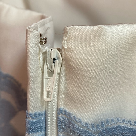 NWT Alfred Angelo Bustier top rhinestone bow Periwinkle lace size 10 - Picture 16 of 16